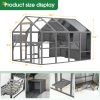 Luxury Cat Cage Outdoor Wooden Catio Enclosure Patio Large Cat Run House for Multiple Pets Walk in Kitten Kennel with Bouncy Bridge, Platforms, Small