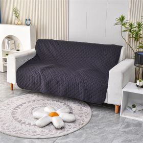 Pet Warm Waterproof Brushed Sofa Cushion (Option: Black-100x130cm)