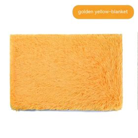 Pet Blanket Dog Bed Cat Winter Thermal Blanket (Option: Golden Yellow Blanket-M)