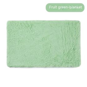 Pet Blanket Dog Bed Cat Winter Thermal Blanket (Option: Fruit Green Blanket-L)