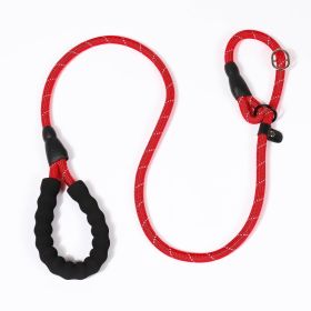 P Chain Pet Hand Holding Rope Reflective Silk Explosion-proof Pet Traction (Option: Red-M Diameter 10mm-2.0M)