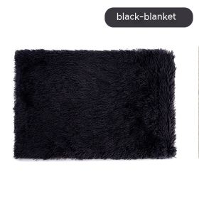 Pet Blanket Dog Bed Cat Winter Thermal Blanket (Option: Black Blanket-L)